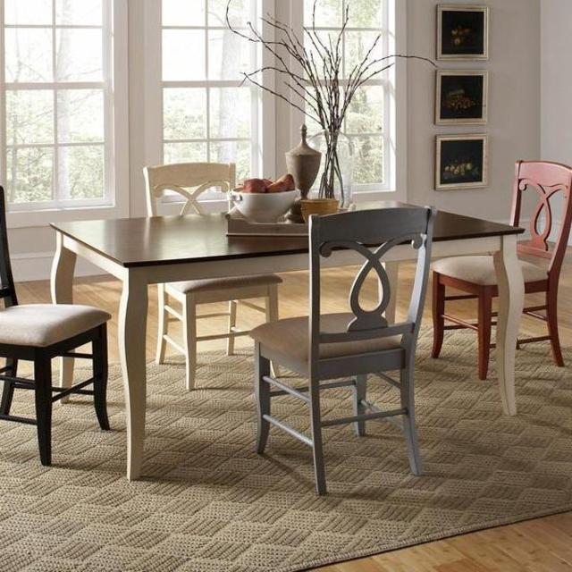 5 Piece Holland Two-Tone Rectangular Dining Table Set