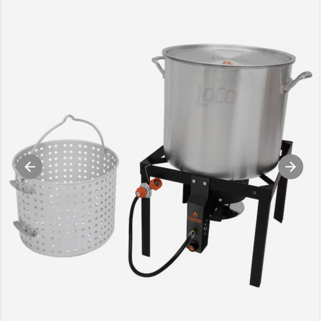 LoCo COOKERS Loco 80Qt kit 1-Burner Propane 20-lb Cylinder Electronic Stainless Steel Jet Cooker