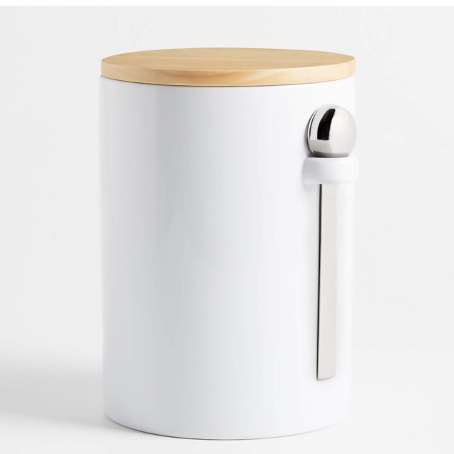 Aspen Large White Canister with Scoop