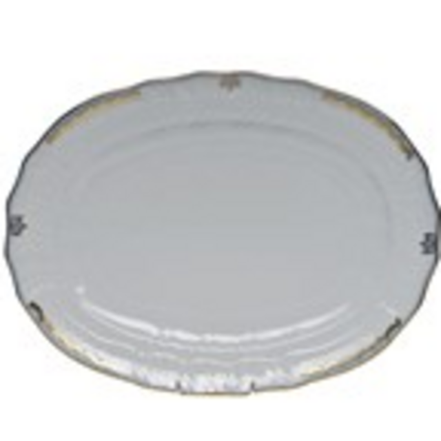 Herend Princess Victoria Light Blue Oval Platter, Medium