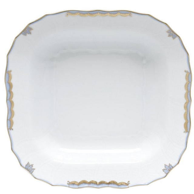 Herend Princess Victoria Light Blue Square Fruit Dish