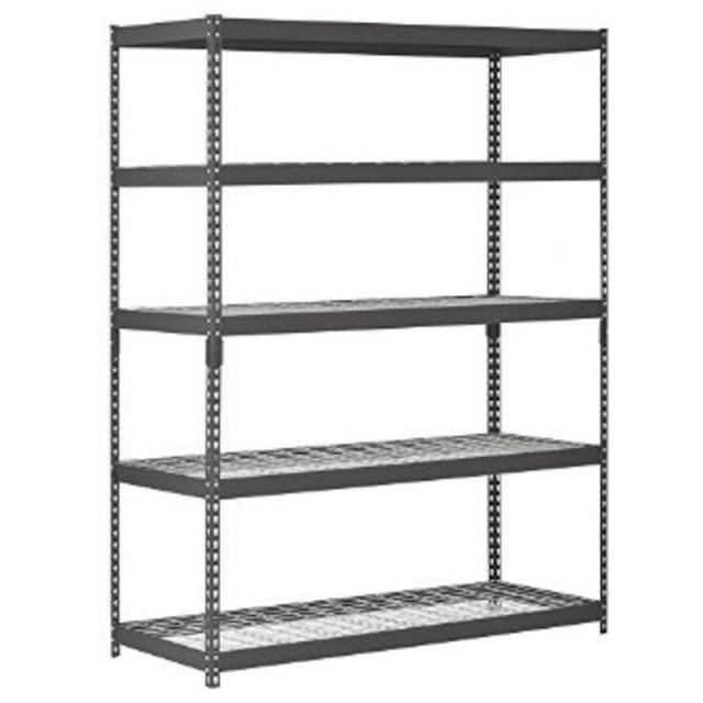Edsal TRK-602478W5 Heavy Duty Steel Shelving In Black 60x24x78 inches