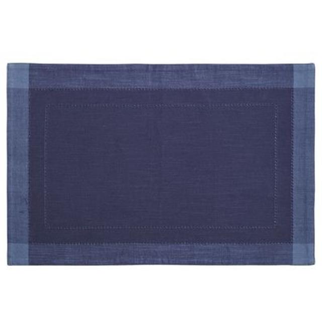 Hemstitch Navy Blue Placemat