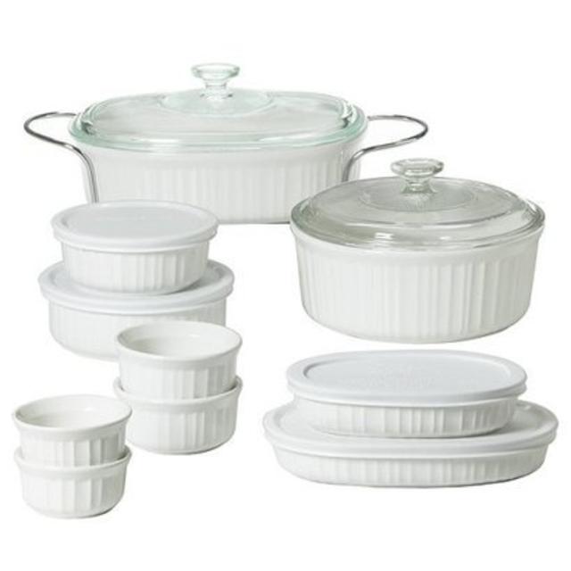 CorningWare Bakeware Set - 17 piece (French White)