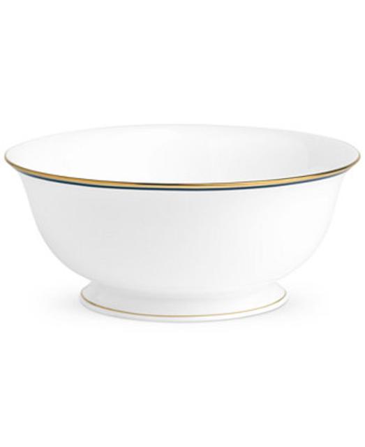 kate spade new york Library Lane Navy Round Serving Bowl