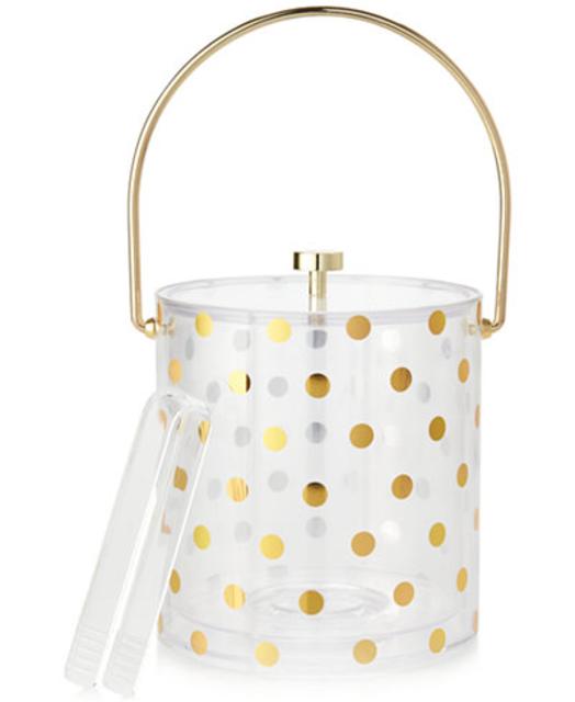 kate spade new york Gold Dots Acrylic Ice Bucket