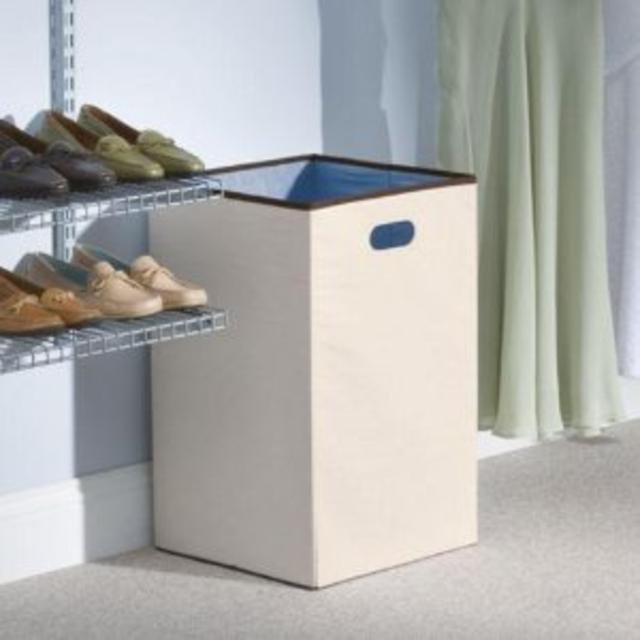 Rubbermaid Configurations Custom Closet Folding Laundry Hamper Natural, 23", FG4D0602NATUR