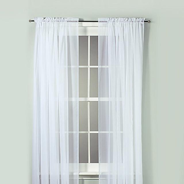 White Sheer Rod Pocket Panel