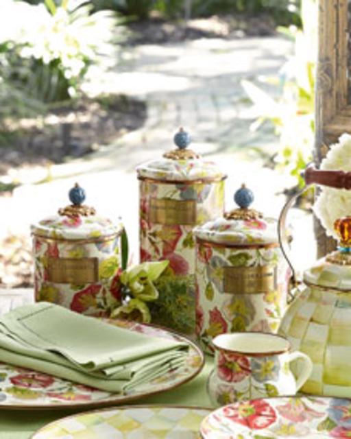 MacKenzie-Child Morning Glory Canister - MEDIUM