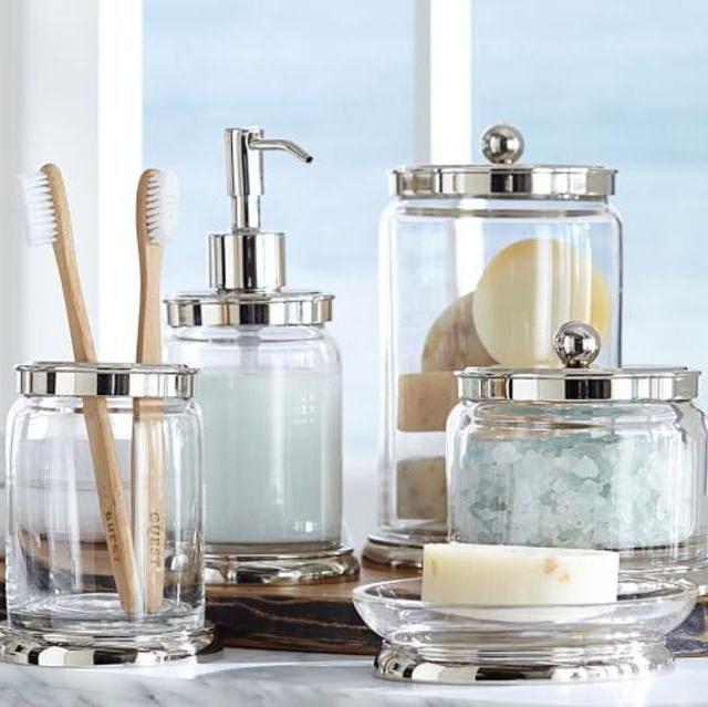 Holden 5-Piece Glass & Metal Bath Accessories