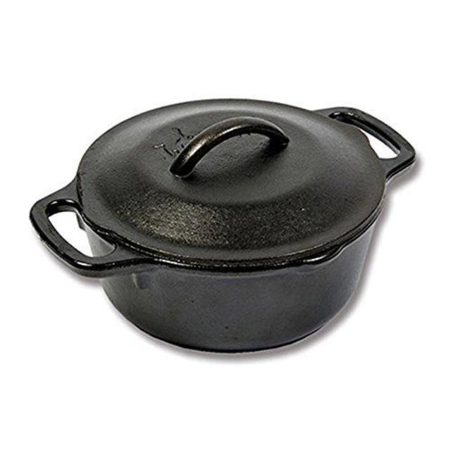 Lodge Round Cast Iron Serving Pot, 1 Quart