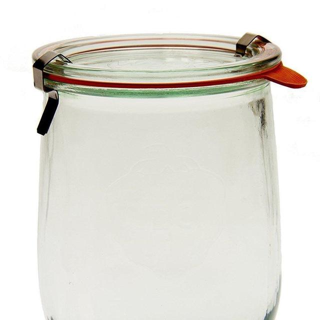 Weck 745 Tulip Jar - 1 Liter, Set of 6 Clear