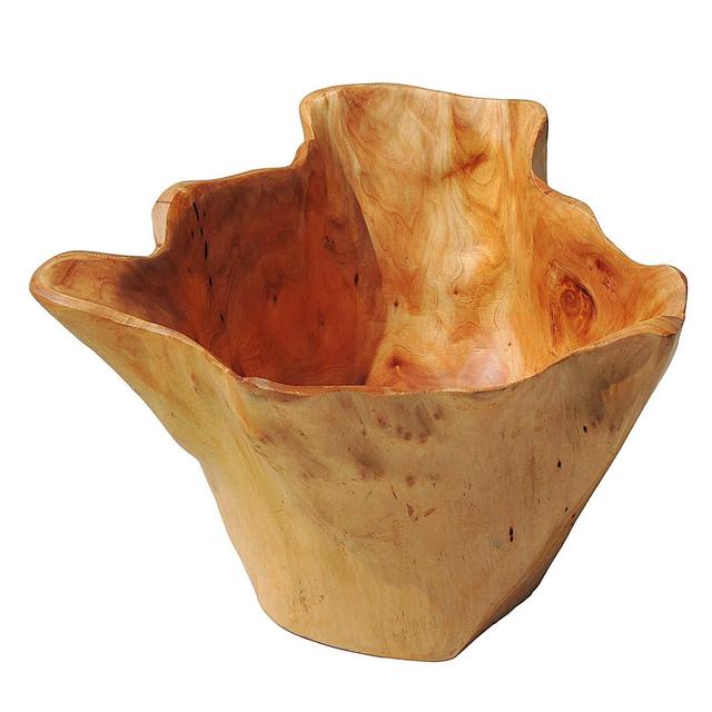 WELLAND Handmade Storage Natural Root Wooden Bowl salad bowl for food Deep Bowls