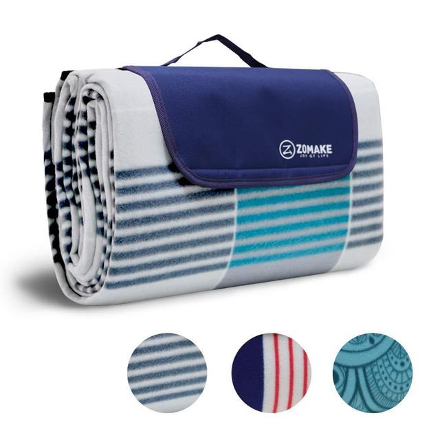 ZOMAKE Picnic Blanket Waterproof Extra Large, Outdoor Blanket with Waterproof Backing for Family Concerts,Beach,Park