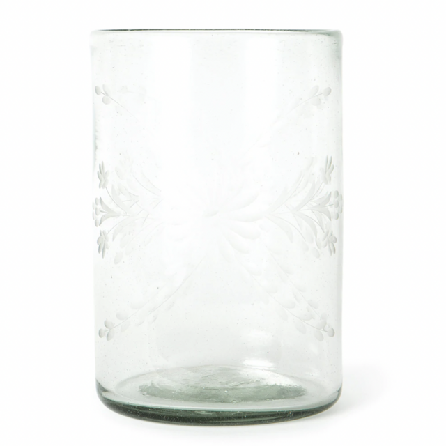 Etched Glass Vase from The Little Market