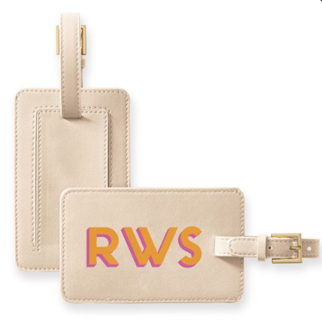 His & Hers Vegan Leather Luggage Tag