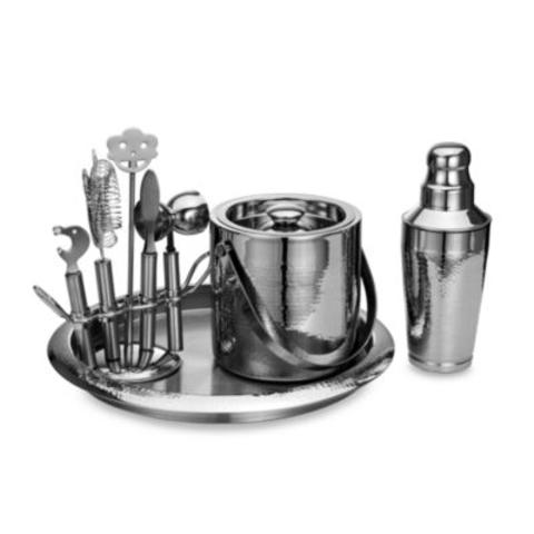 Godinger Hammered Stainless Steel Bar Set