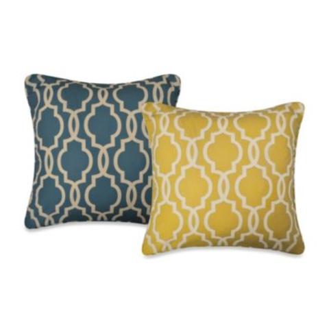 Keyhole Print Square Toss Pillow