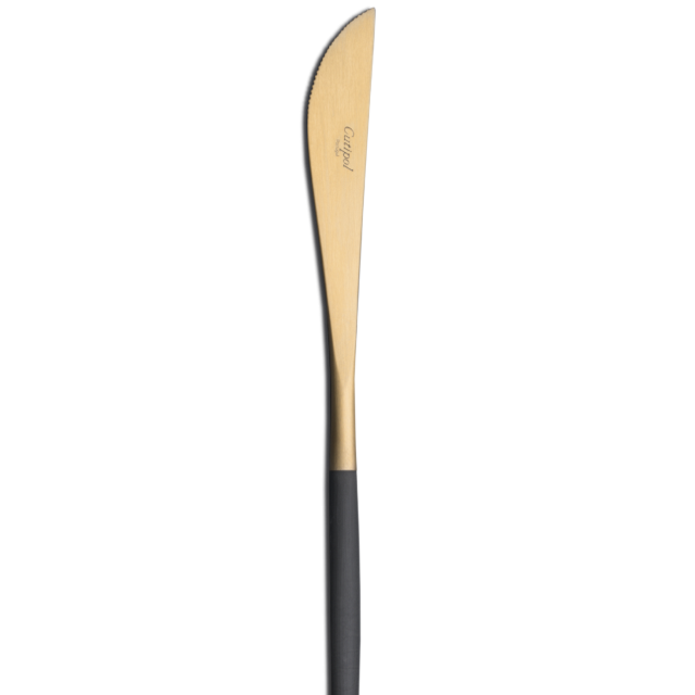 Cutipol Goa Gold Matte/Black Handle Steak Knife