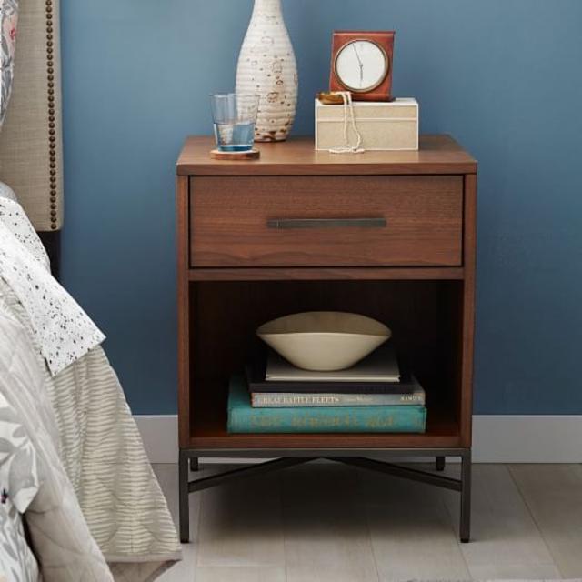 West Elm City Storage Nightstand - Walnut