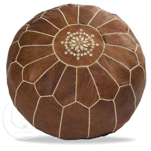 Morrocan Leather Poufs from Etsy