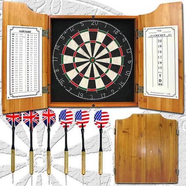 Dart Board Cabinet Set