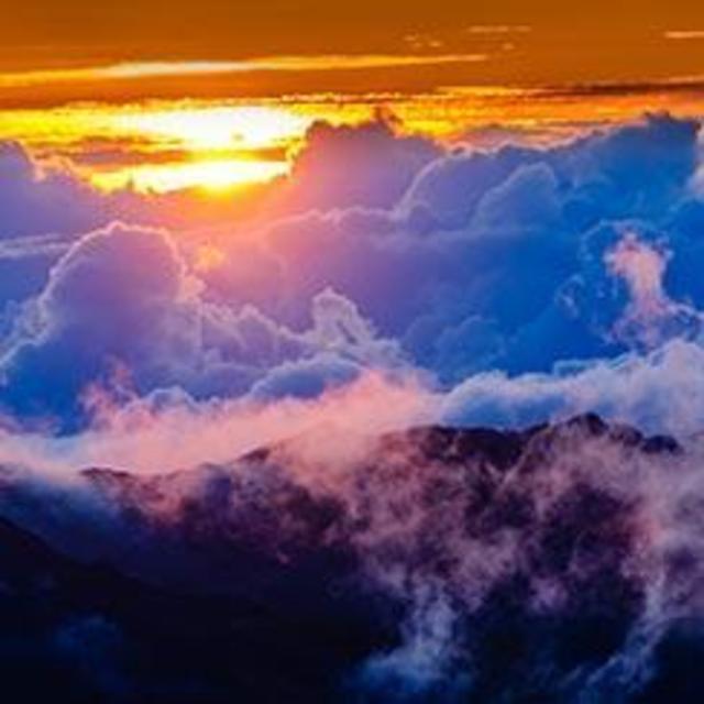 Haleakala Bicycling At Sunrise in Maui