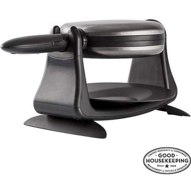 FARBERWARE Non-stick Flip Waffle Maker, Black & Stainless