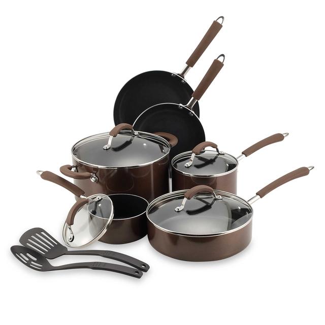 Farberware® Millennium Bronze Nonstick Coated Porcelain Enameled Aluminum 12-Piece Cookware Set