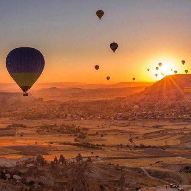 Hot Air Balloon Over Switzerland