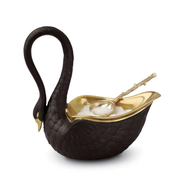 L'Objet Swan Salt Cellar, Black