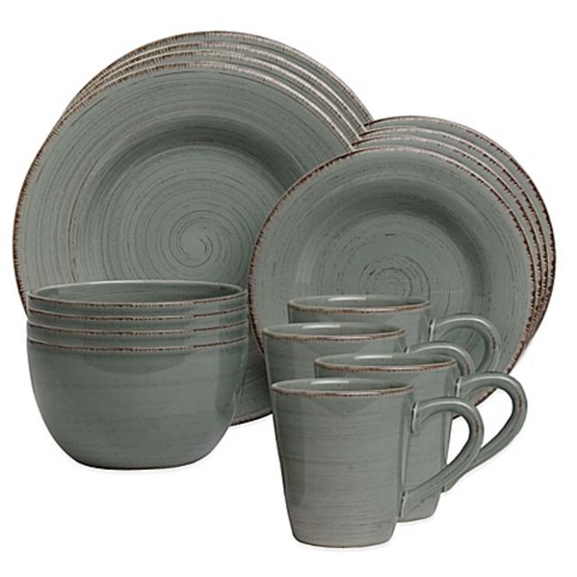 Sonoma 16-Piece Dinnerware Set in Slate Blue