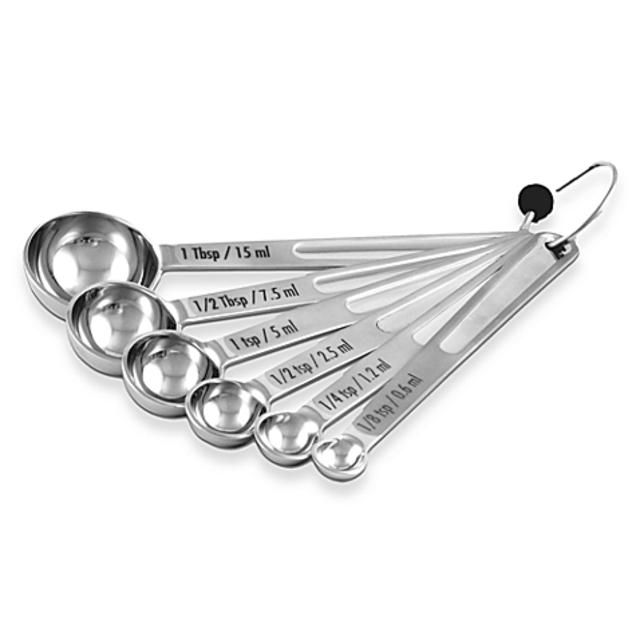 6-Piece Stainless Steel Measuring Spoon Set