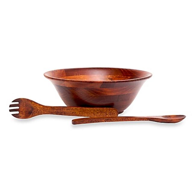 Lipper International Bowl Set in Cherry