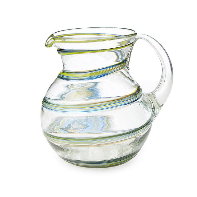 Recycled Spiraled Glass Pitcher