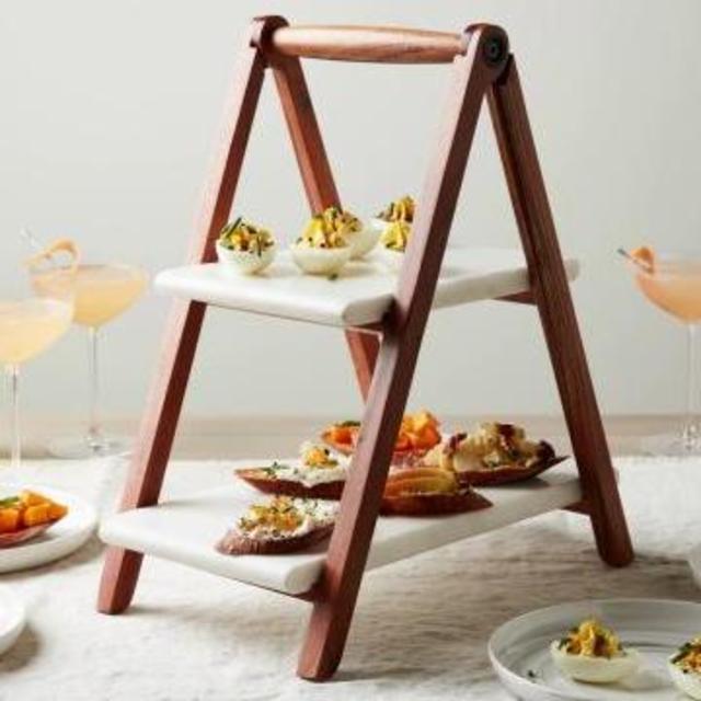 Artisanal Kitchen Supply® 2-Tier Marble Server