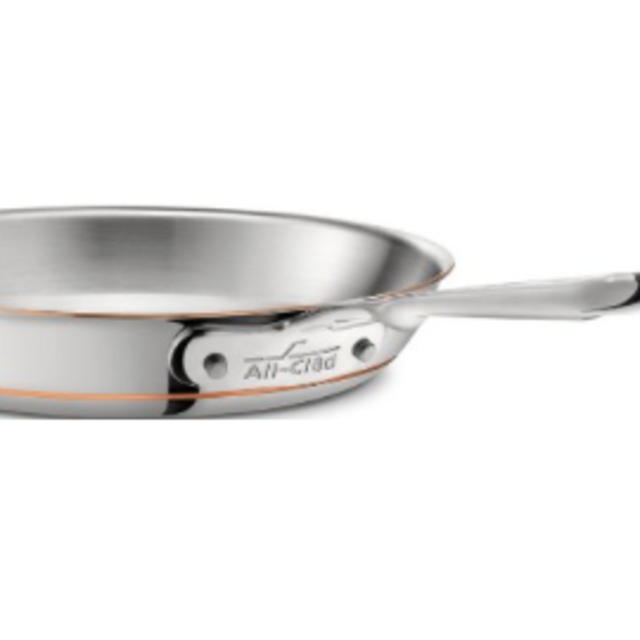 All-Clad 6108SS Copper Core 5-Ply Bonded Dishwasher Safe Fry Pan Cookware, 8-Inch, Silver