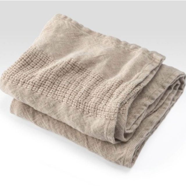 Natural Leno Stripe Bath Towels, 6