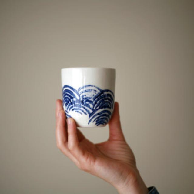 Petit café / Small coffee mug/ blue wave