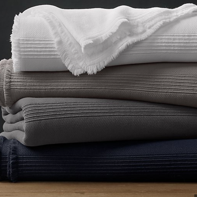 Ribbed Cotton Oversized Bed Throw