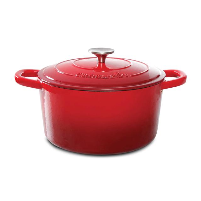 Crock-Pot® 5-Quart Round Cast Iron Dutch Oven in Red