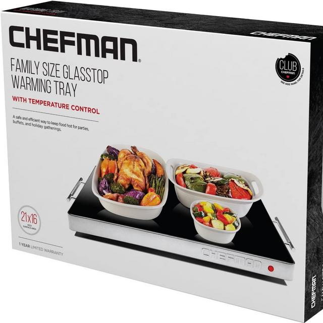 Chefman Electric Warming Tray/Trivet with Adjustable Temperature Control, 21x16