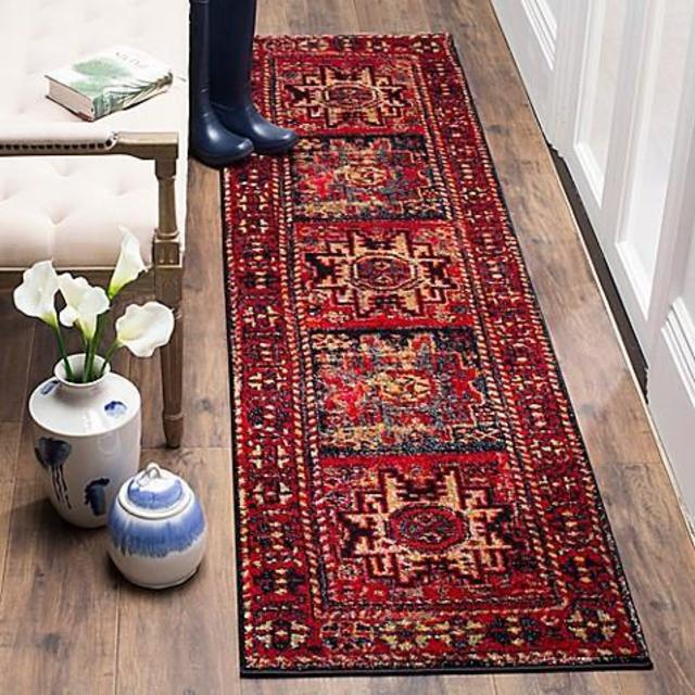 Vintage Hamadan Vintage Oriental Red/ Multi Runner Rug - 2'2 x 14'