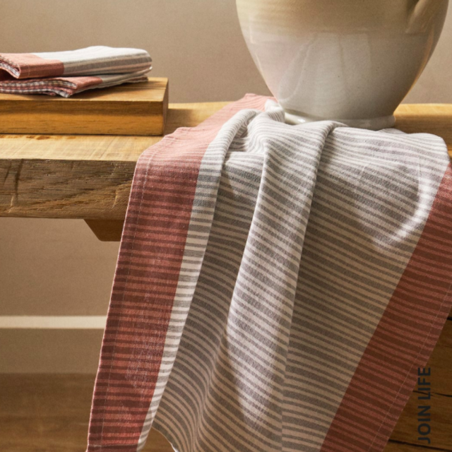 Zara Home Striped Cotton Tea Towels Pack of 2