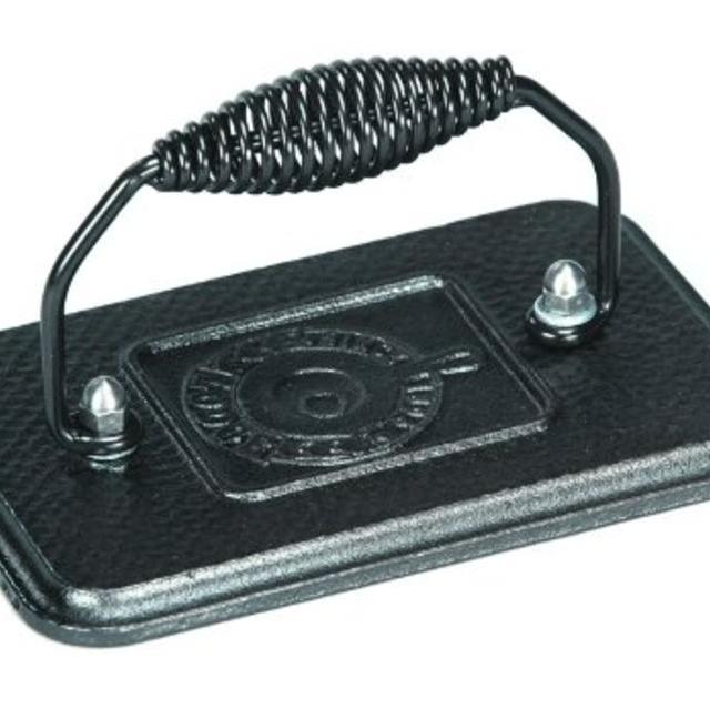 Lodge LGP3 Pre-Seasoned Rectangular Cast-Iron Grill Press