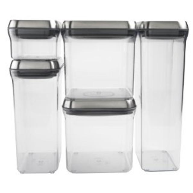 OXO Steel 5-Piece Pop Container Set