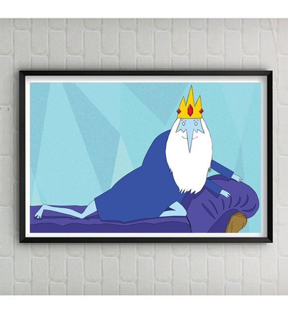 Adventure Time Ice King 11x17 Seinfeld Inspired Print - Ice King Art - Adventure Time Poster - Adventure Time Ice King Print