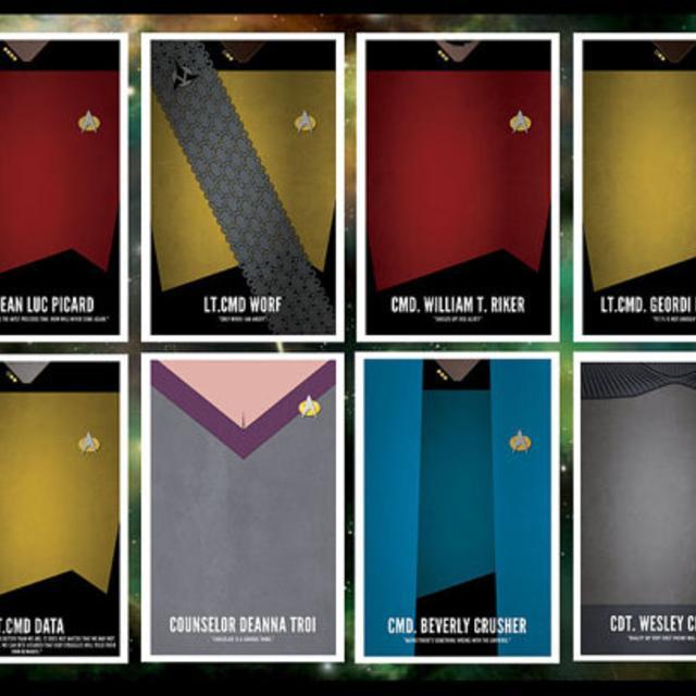 Star Trek TNG, Full Crew Poster Pack