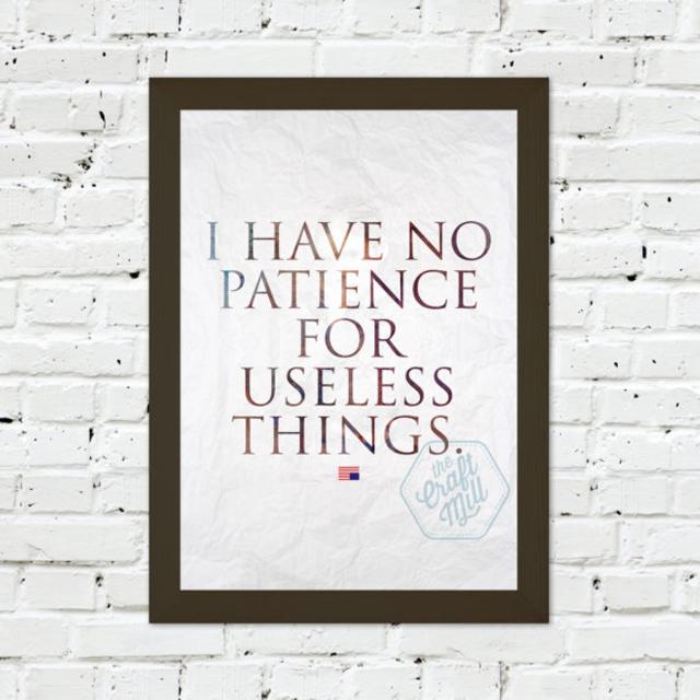 0131 House of Cards Frank Underwood Quote Art Print – Any Size Available