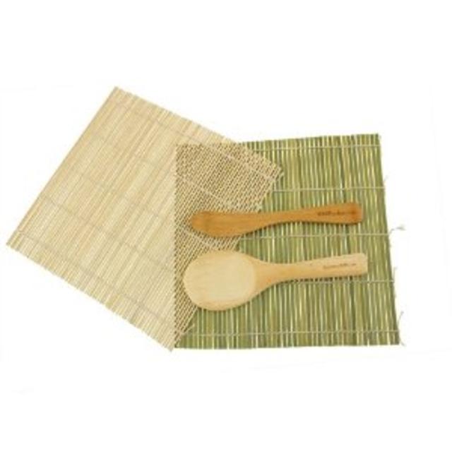 Sushi Mat and Rice Paddles